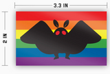 Mothman Rainbow Pride Flag Sticker