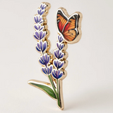Butterfly On Lavender Enamel Pin