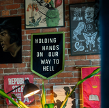 Holding Hands On Our Way to Hell Camp Flag