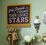 You Should Count Your Lucky Stars Fringed Camp Flag