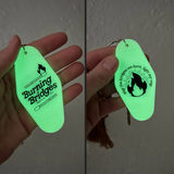 Motel Tag Keychain - Burning Bridges Glow In The Dark