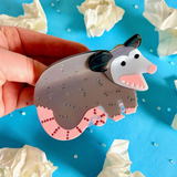 Acrylic Hair Claw - Opossum