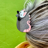 Acrylic Hair Claw - Opossum