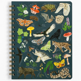 Midnight Flora & Fauna Spiral Notebook