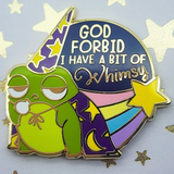 Whimsical Frog Wizard Enamel Pin
