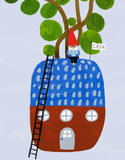 Whimsical Gnome At Home Art Print