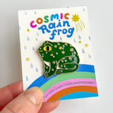 Cosmic Rain Frog Enamel Pin