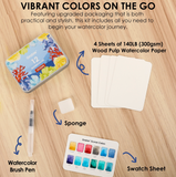 Watercolor Paint Set - Ocean Colors