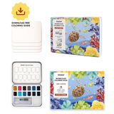 Watercolor Club Ocean Paints + Book Set