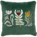 Embroidered Velvet Throw Pillow - Venus