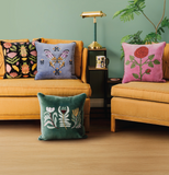 Embroidered Velvet Throw Pillow - Venus