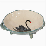 Stoneware Footed Bowl - Swan Song