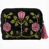 Briar Rose Embroidered Velvet Pouch