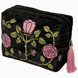 Briar Rose Embroidered Velvet Pouch