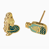 Mermaid + Bottle Earrings