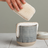 Stoneware Sponge Holder - Element Herringbone