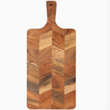 Acacia Chevron Serving Board