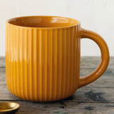 Stoneware Mug - Fluted Saffron