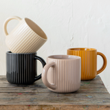 Stoneware Mug - Fluted Saffron