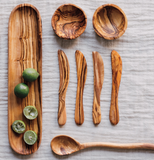 Set Of 4 Olive Wood Spreaders