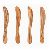 Set Of 4 Olive Wood Spreaders