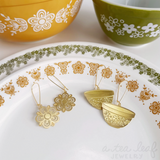 Retro Pyrex Bowl Earrings