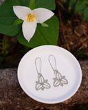Trillium Flower Earrings