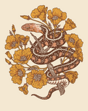 Giclee Print: Snake + Poppies