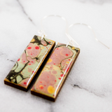 Pastel Turkish Marble Rectangle Earrings