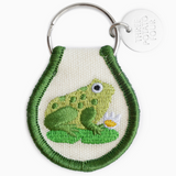Embroidered Fabric Keychain - Frog