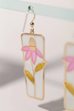 Translucent Echinacea Flower Earrings