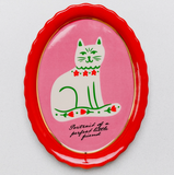 Ceramic Trinket Tray - Cat Portrait