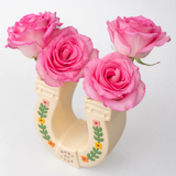 Best Of Luck Horseshoe Ceramic Vase