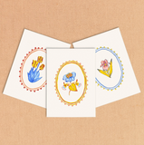Mini Watercolor Painting Kit - Folk Flowers