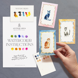 Mini Watercolor Painting Kit - Cats