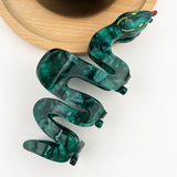 Hair Claw - Green Snake