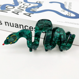 Hair Claw - Green Snake