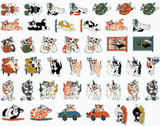 Blue Q Sticker Set - Cats Up To Something