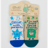 Blue Q Baby Socks - Great With Parents / I'm Not Fussy
