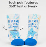 Blue Q Baby Socks - Great With Parents / I'm Not Fussy