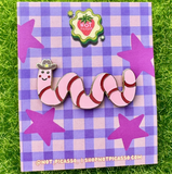 Cowboy Worm Enamel Pin
