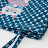 Fancy Kitty Jacquard Tote In Blue