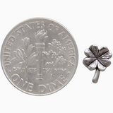 Sterling Silver Four Leaf Clover Stud Earrings