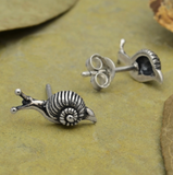 Sterling Silver Snail Stud Earrings