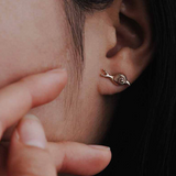 Sterling Silver Snail Stud Earrings