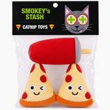 Catnip Cat Toy - 2 Pizza Slices + A Drink