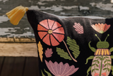 Embroidered Velvet Throw Pillow - Amulet