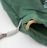 Kusuguru Embroidered Cat Nylon Shoulder Tote Bag In Green