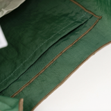 Kusuguru Embroidered Cat Nylon Shoulder Tote Bag In Green