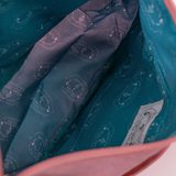 Kusuguru Embroidered Cat Nylon Crossbody Bag In Denim Blue